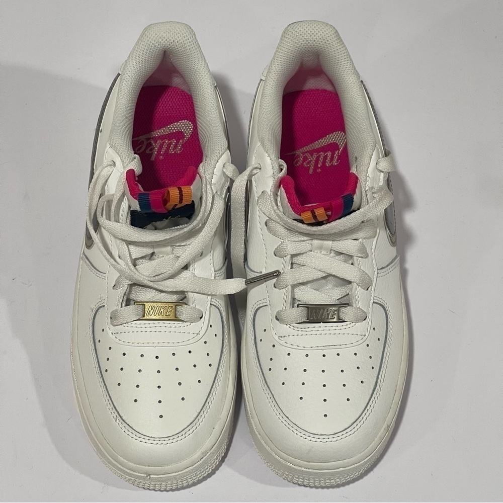 Nike Girls Air Force 1 LV8 Casual Shoes (DH9595-001) Youth - White Sz 6 - Picture 10 of 12